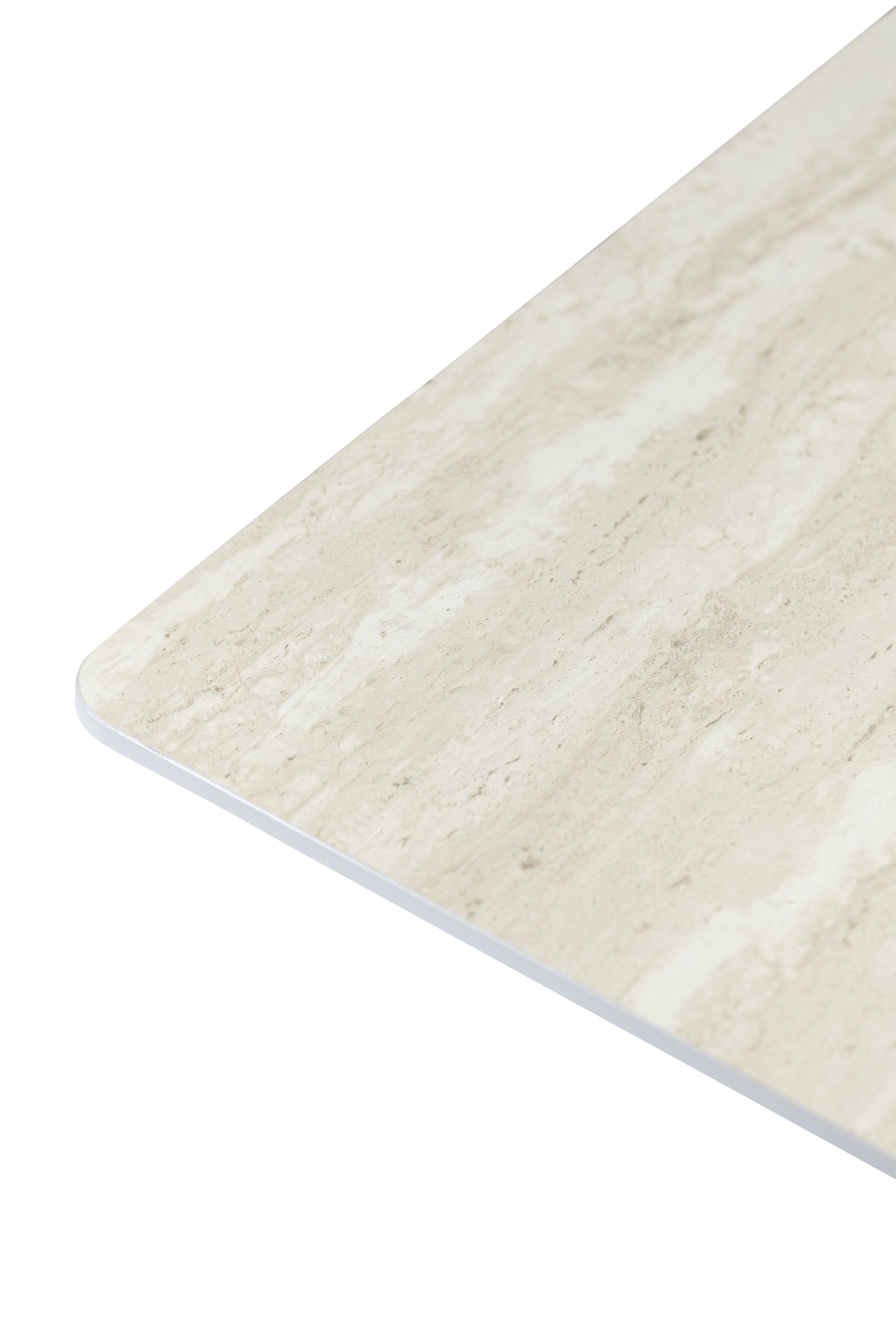 Verona 1.6m Travertine Finish Dining Table Set + Logan Dining Chairs