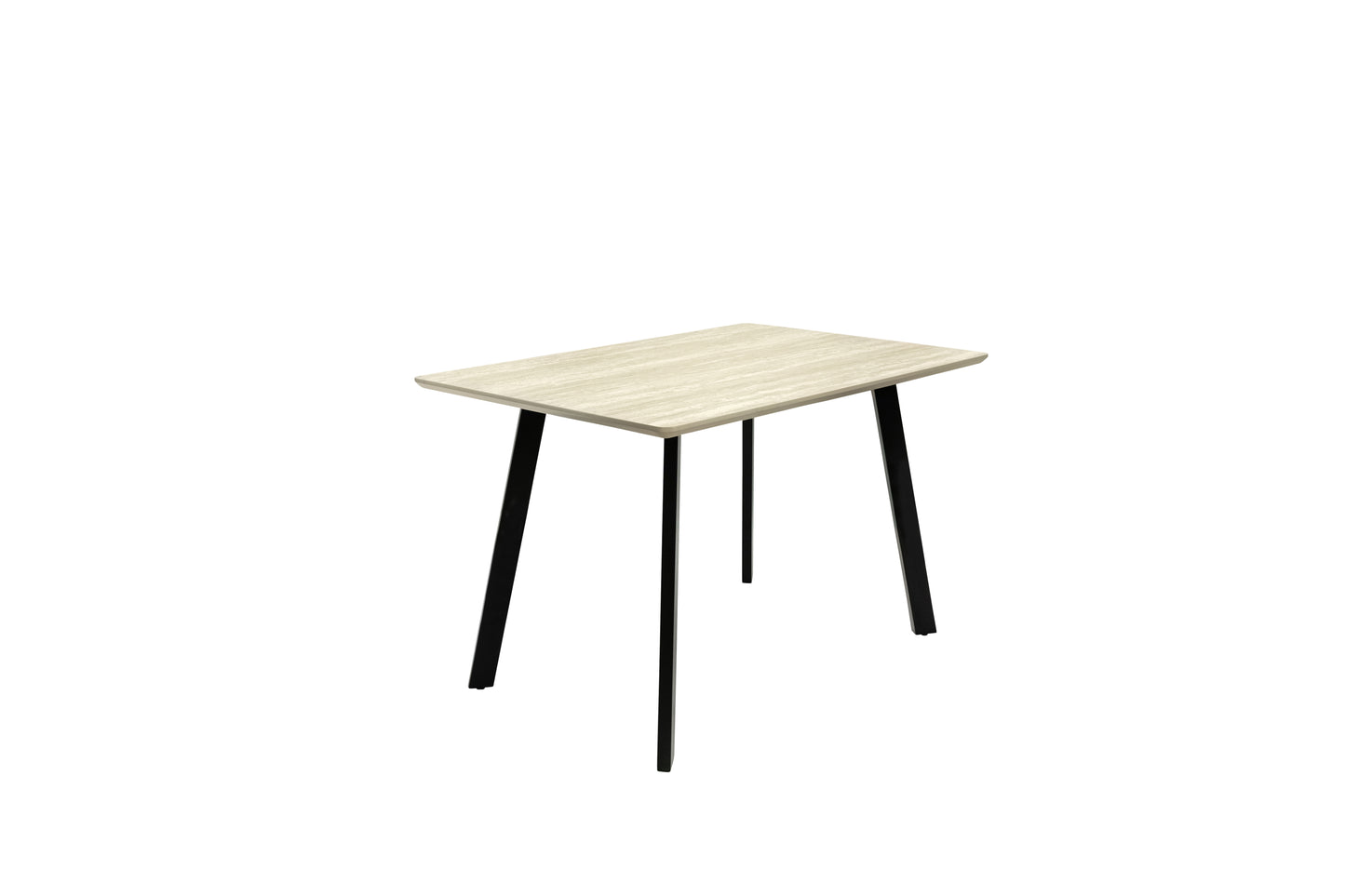 Verona 1.2m Travertine Finish Dining Table Set + Logan Grey Dining Chairs