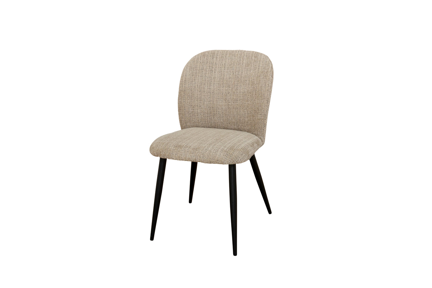 Verona 1.2m Travertine Finish Round Dining Table Set + Verona Chenille Dining Chairs