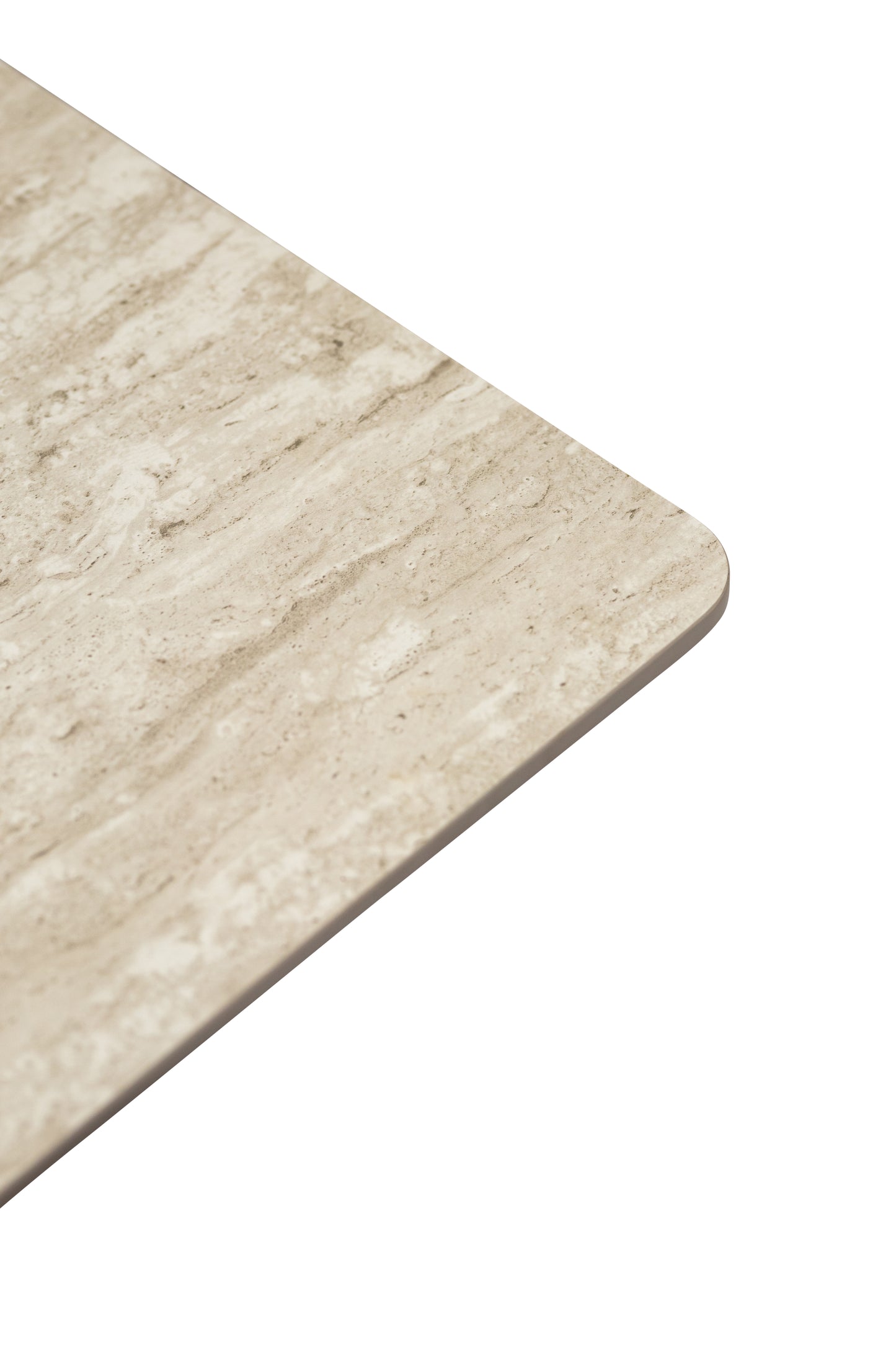 Verona 1.6m Travertine Finish Dining Table Set + Logan Dining Chairs