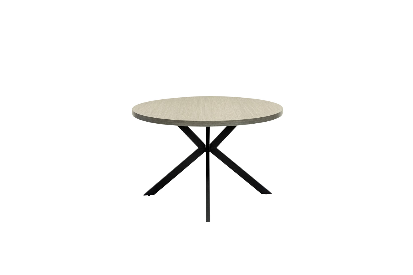 Zurich 1.2m Light Grey Round Dining Table Set + Logan Mocha Dining Chairs