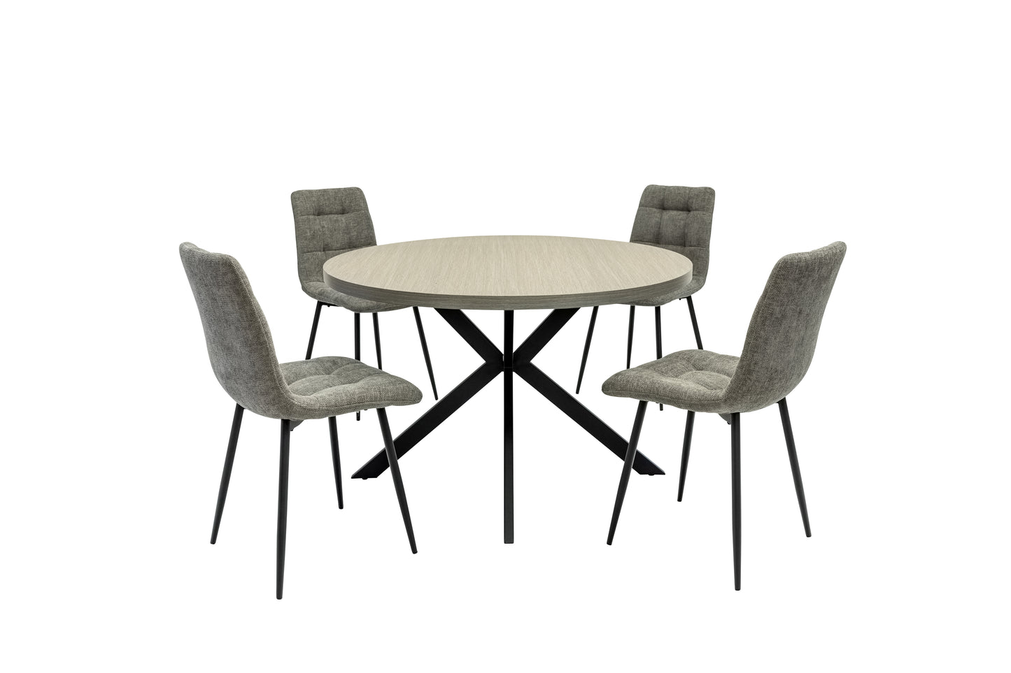 Zurich 1.2m Light Grey Round Dining Table