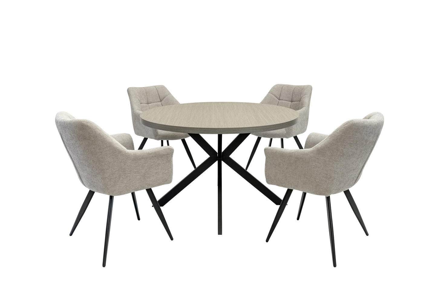 Zurich 1.2m Light Grey Round Dining Table