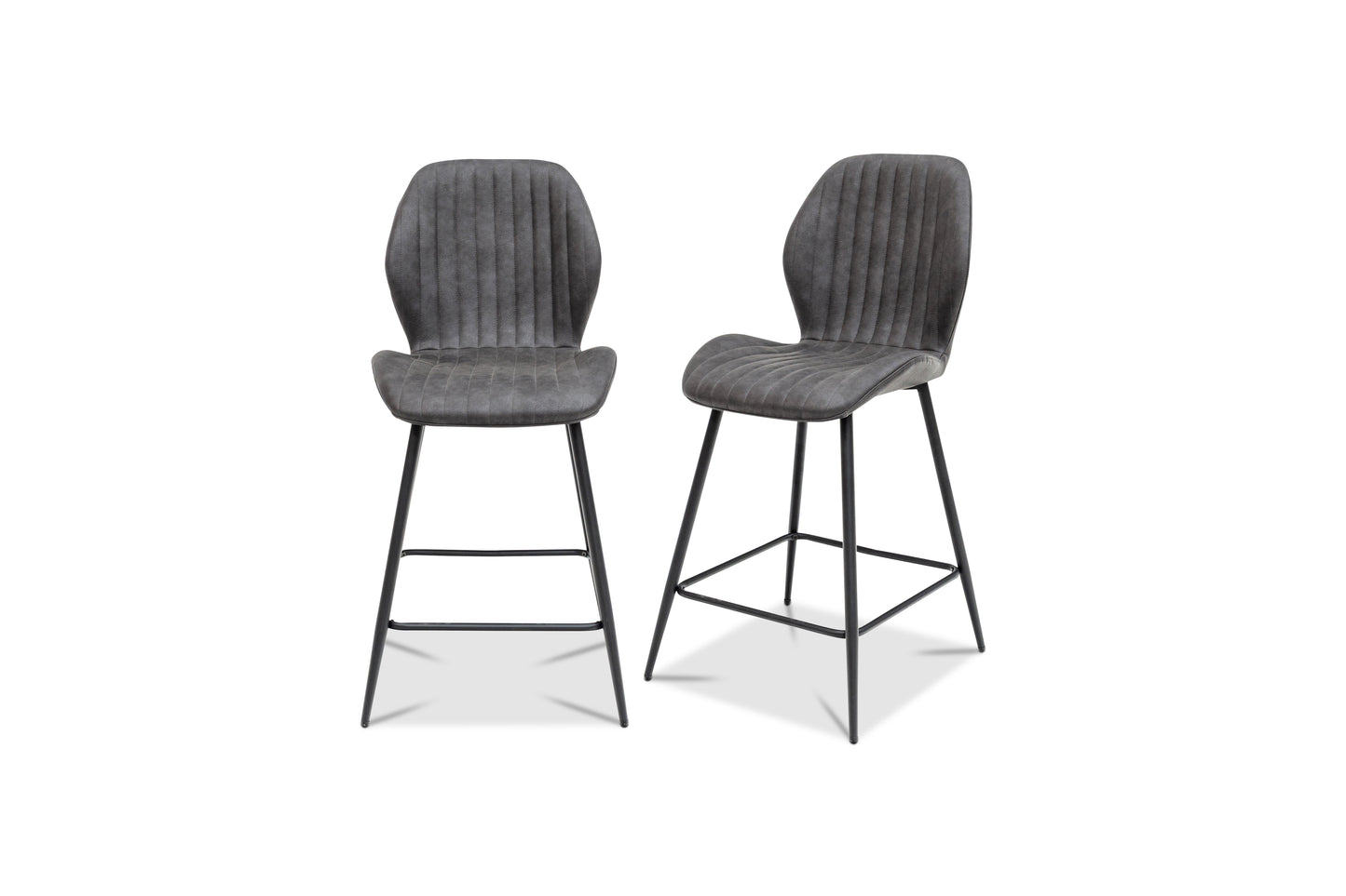 Lisburn Charcoal Faux Leather Bar Stool