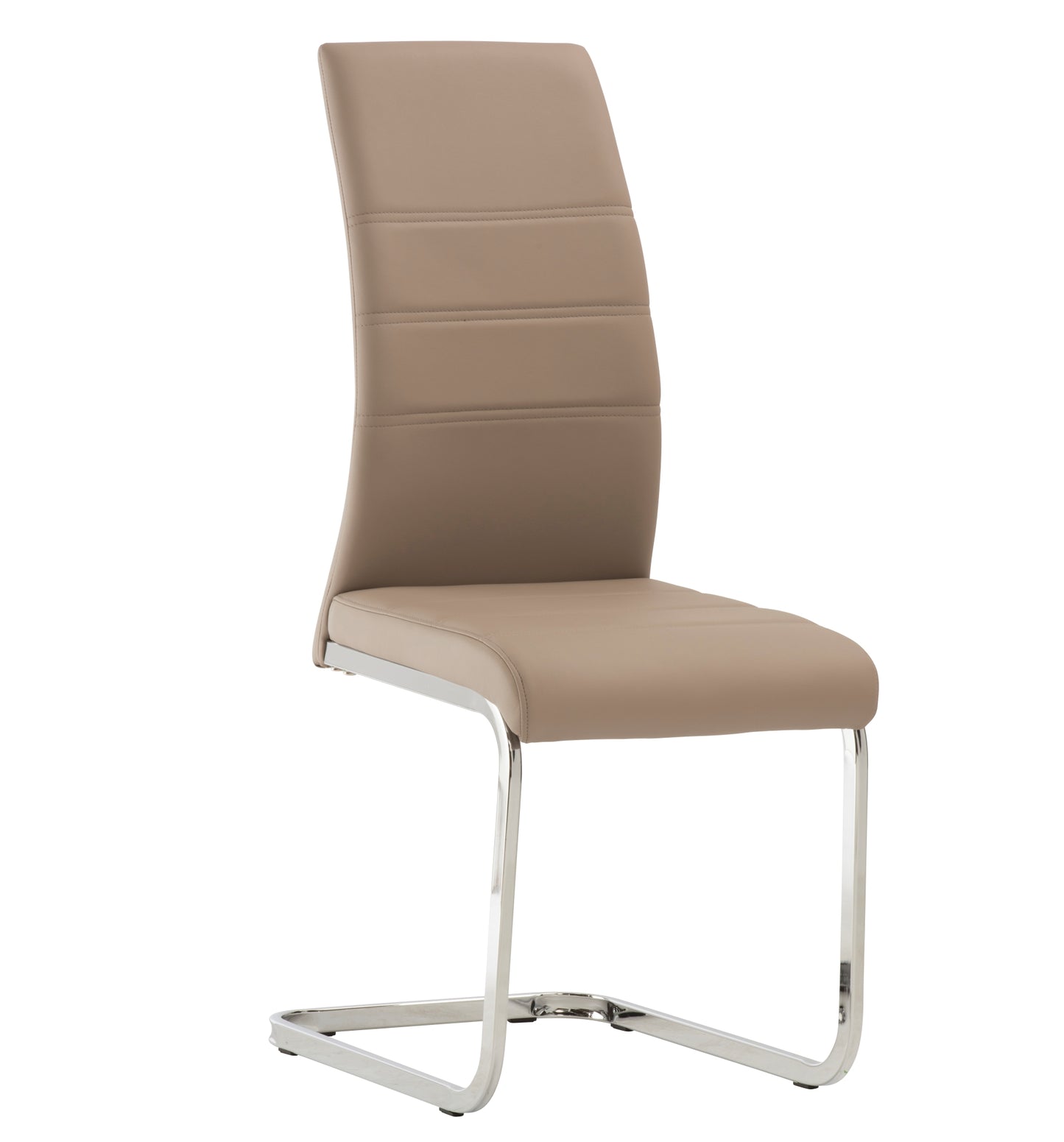 Boho PU Cappuccino/Chrome Dining Chair