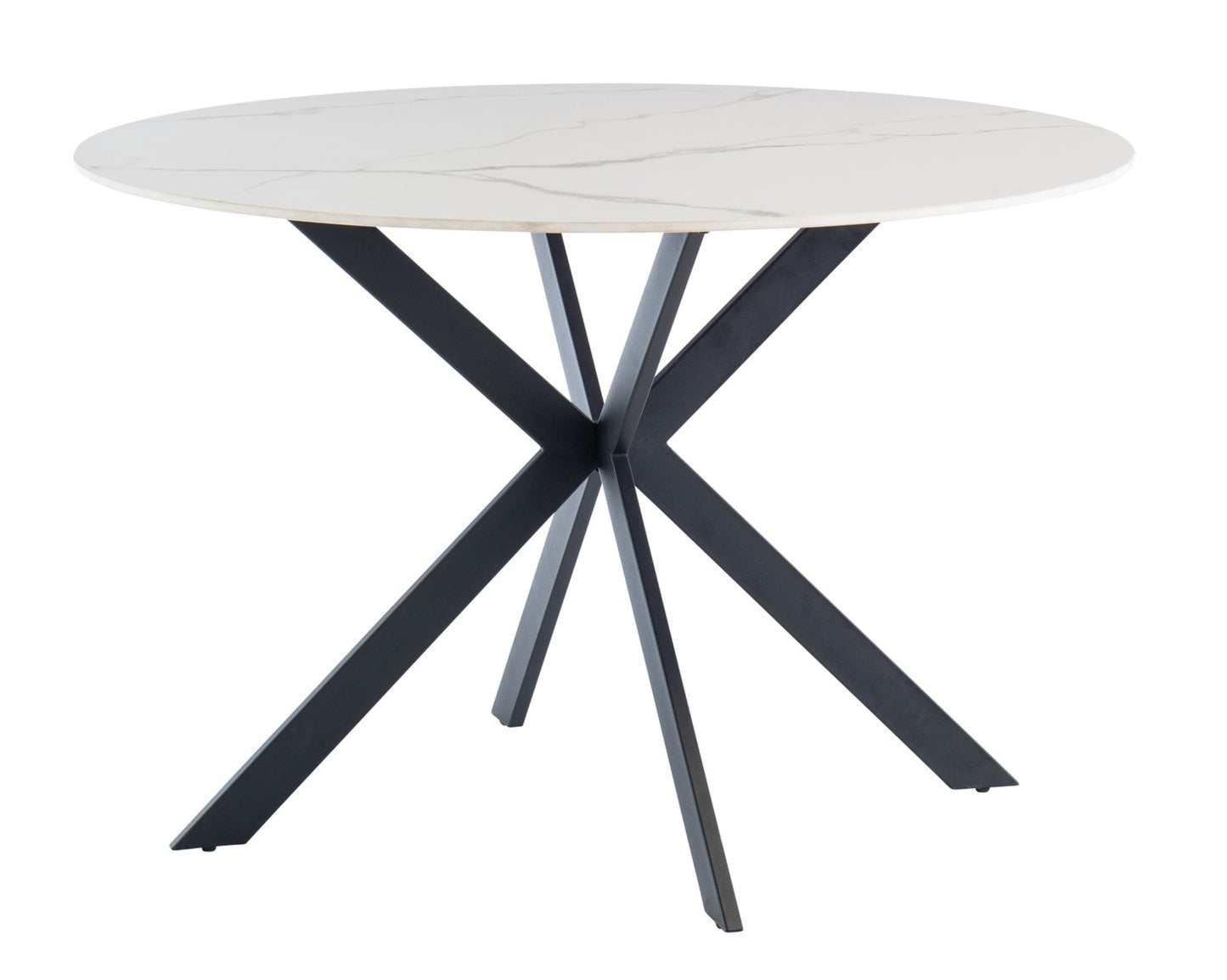 Hermes 1.2m Italian White Round Dining Table
