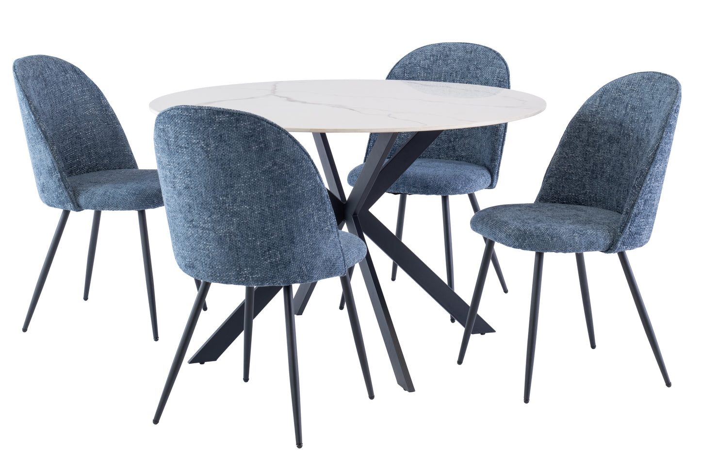 Hermes 1.2m Italian White Round Dining Table