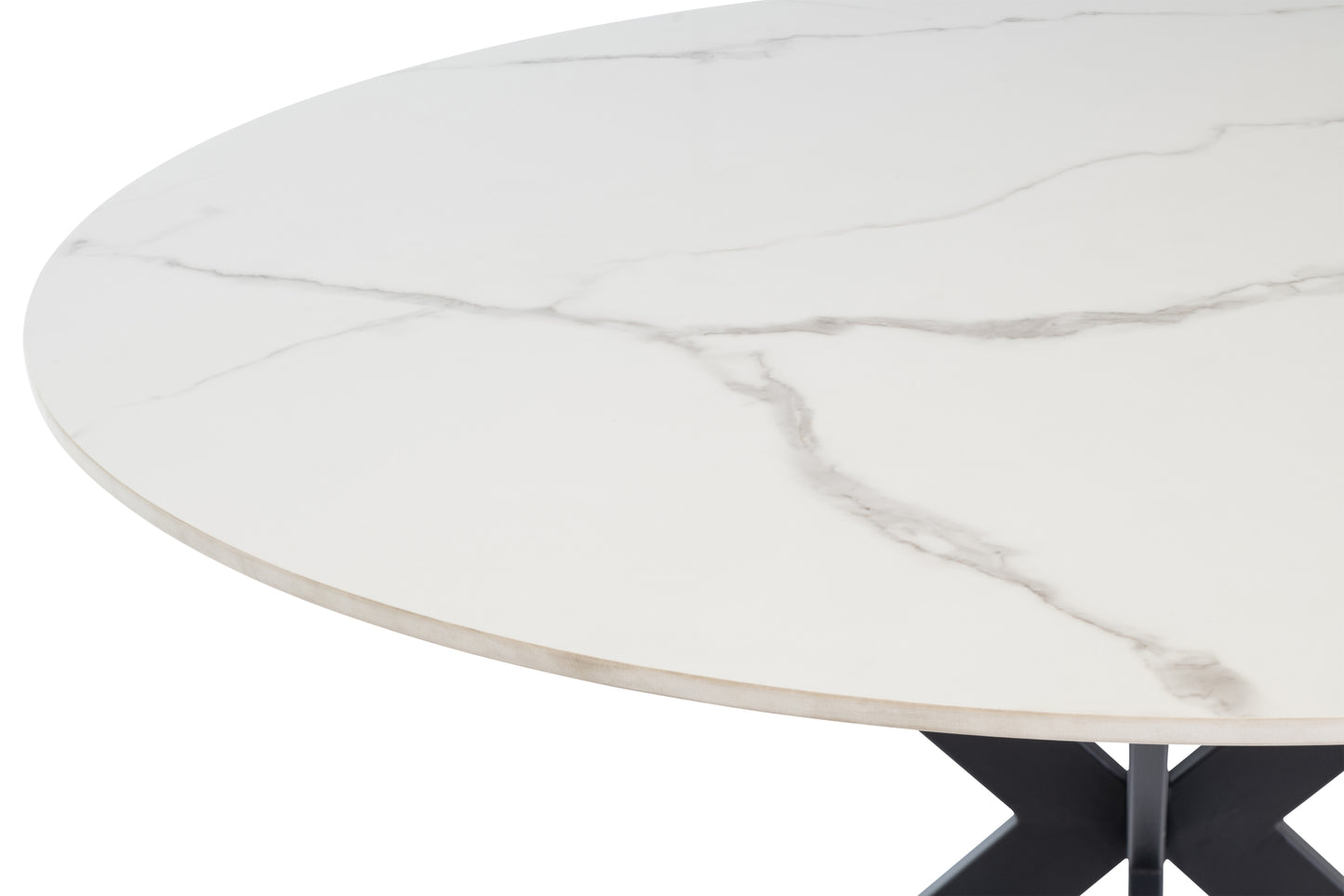 Hermes 1.2m Italian White Round Dining Table