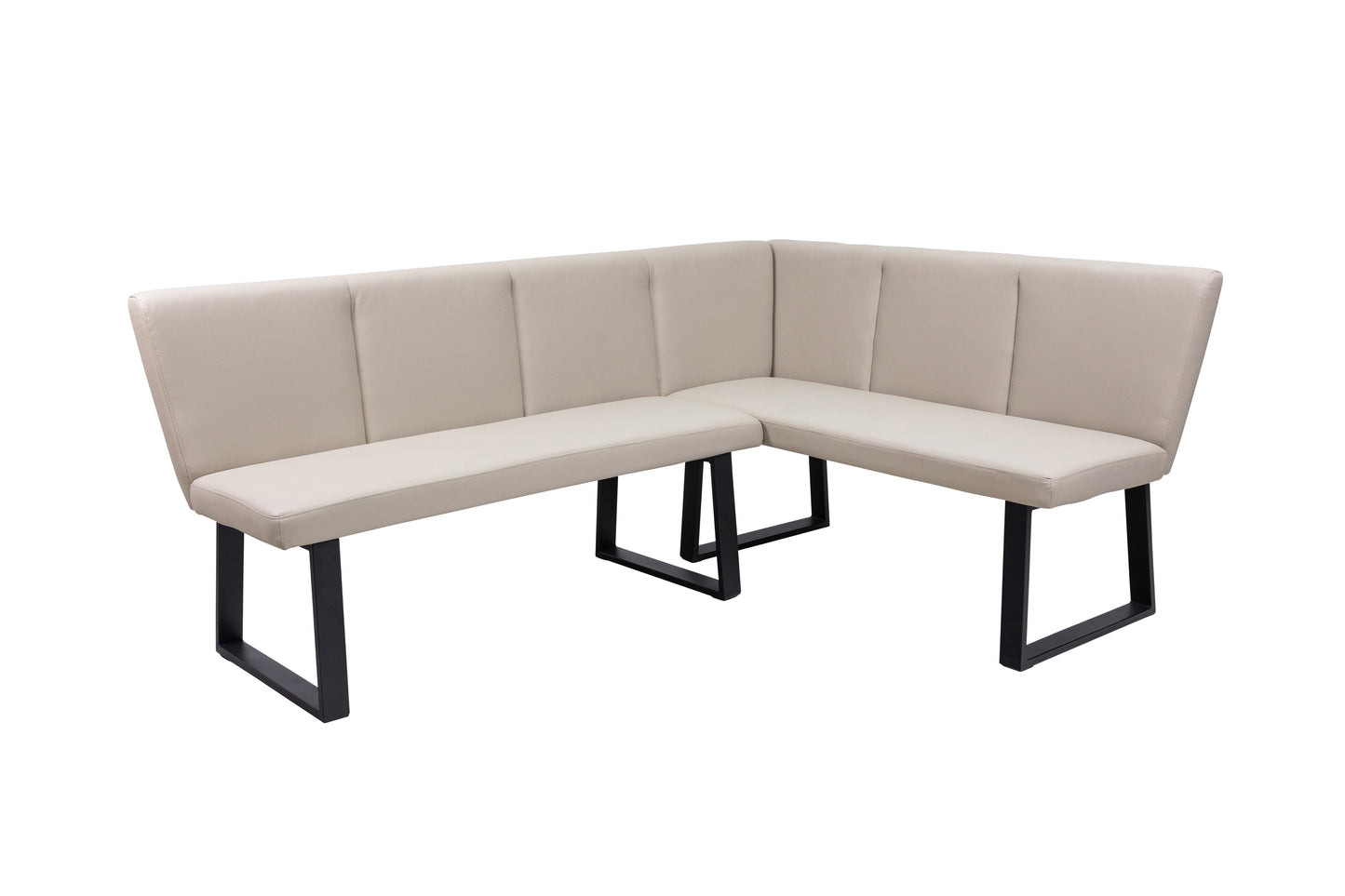 Oslo Stone Faux Leather Corner Bench